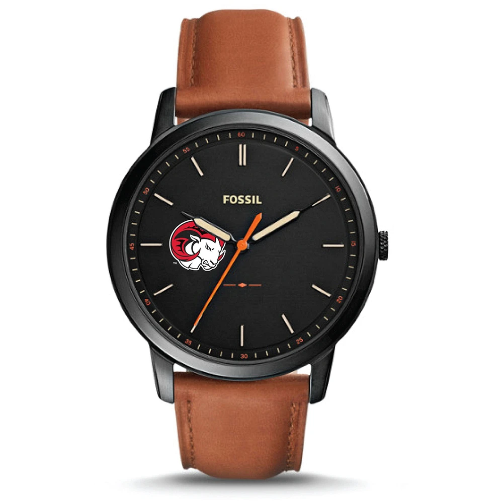 Fossil Winston-Salem State Rams The Minimalist Slim Leather Watch