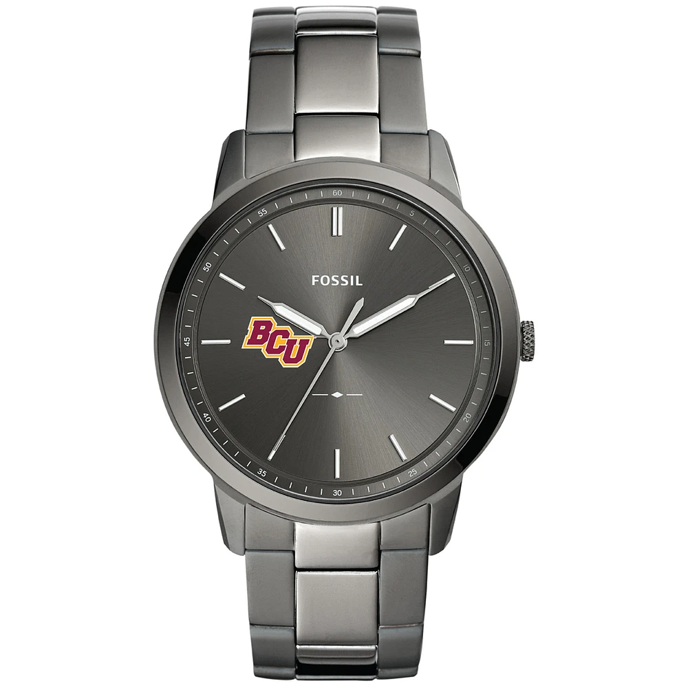 Men's Fossil Bethune-Cookman Wildcats The Minimalist Three-Hand Smoke Watch