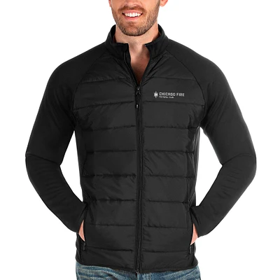 Men's Antigua Black Chicago Fire Altitude Full-Zip Jacket