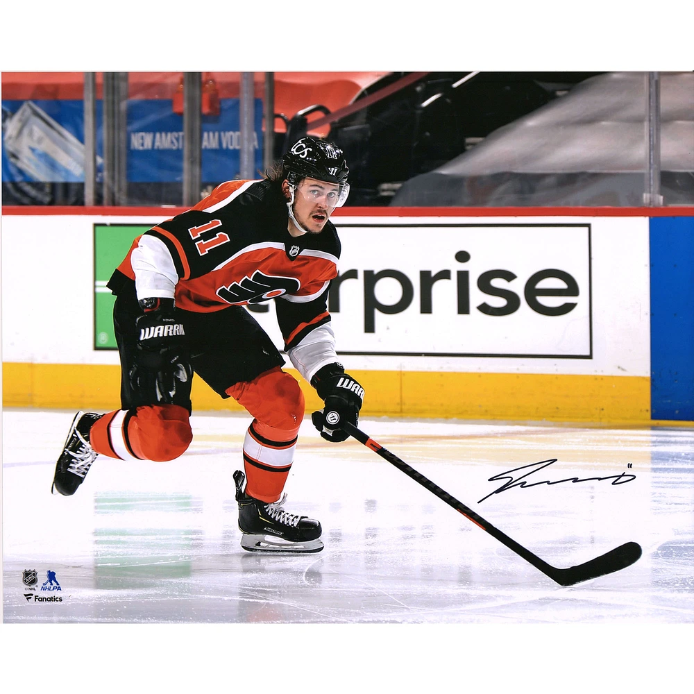 Philadelphia Flyers Autographed 16" x 20" Reverse Retro Jersey Skating Photograph