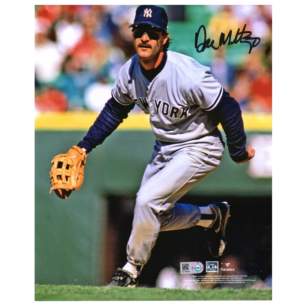 Don Mattingly New York Yankees Autographed 8" x 10" Fielding Photograph