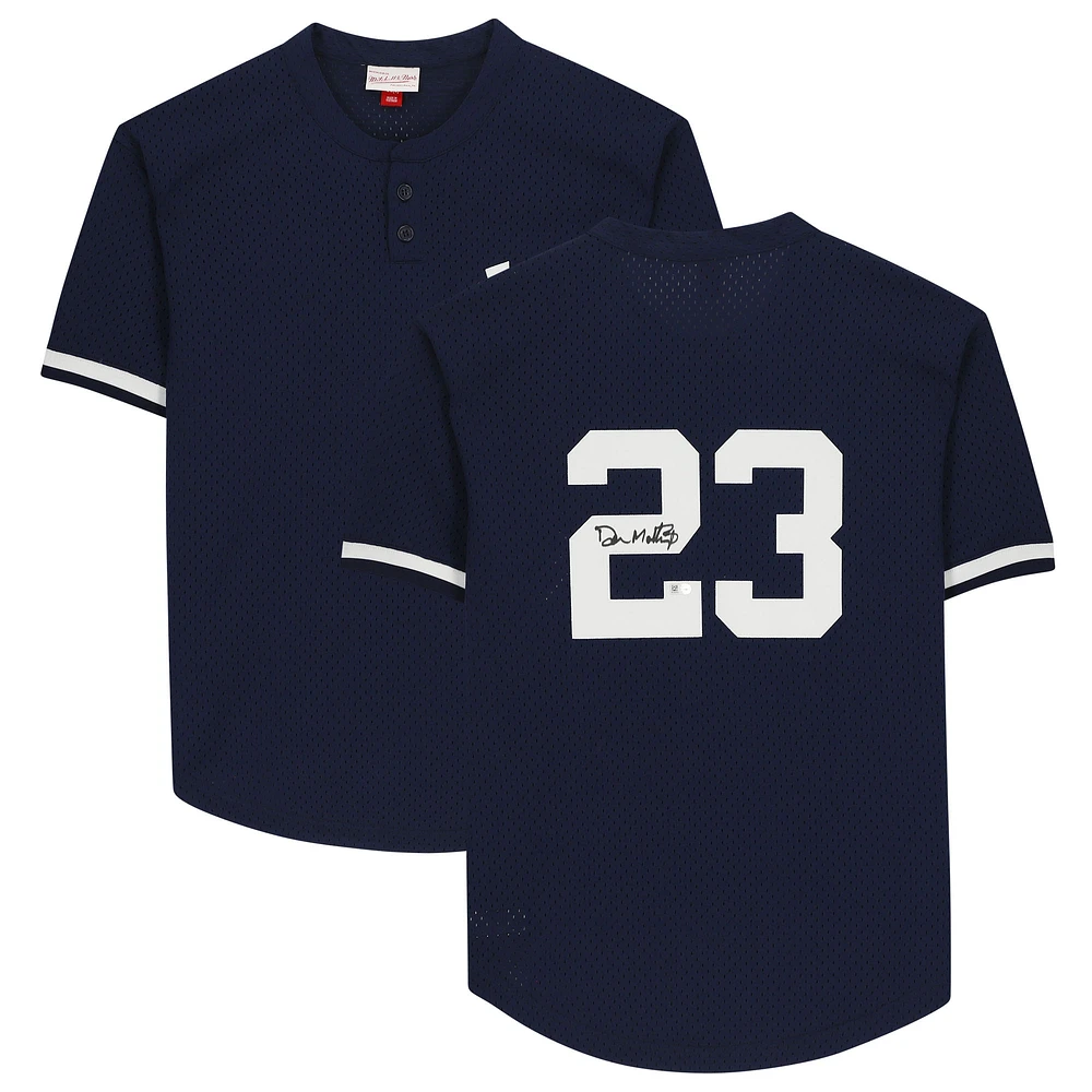 Don Mattingly New York Yankees Autographed Navy Mitchell & Ness Cooperstown Collection Replica Batting Practice Jersey