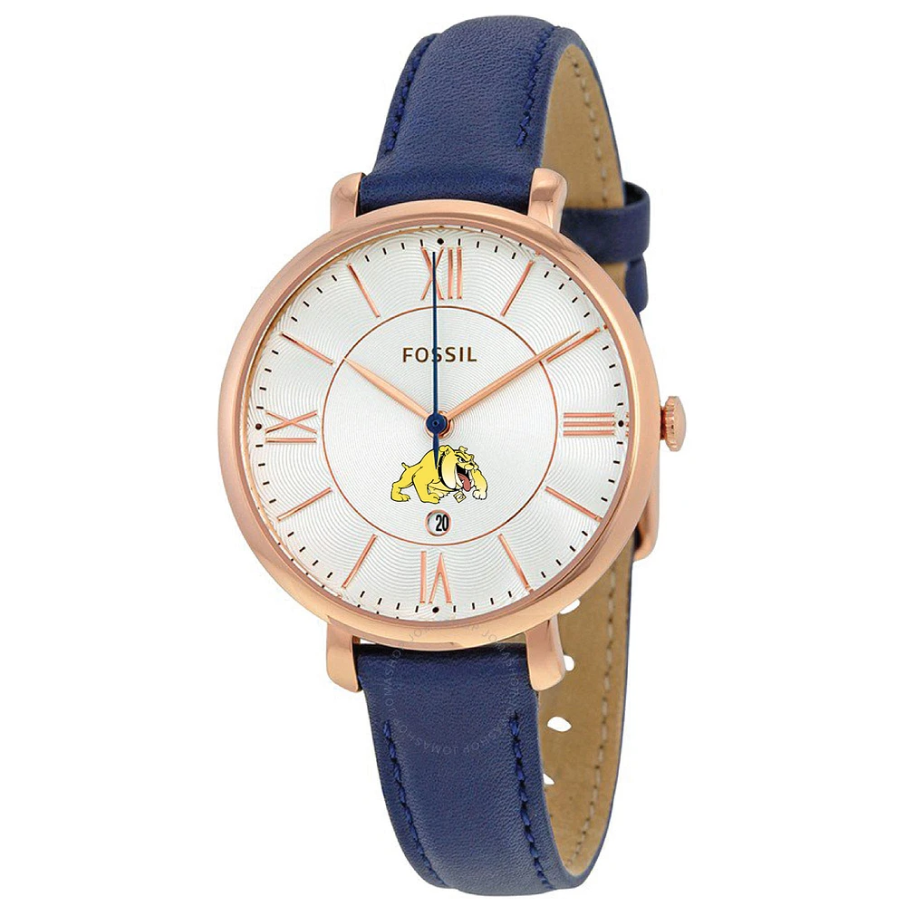 Women's Fossil Bowie State Bulldogs Jacqueline Leather Watch