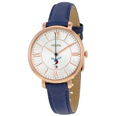 Women's Fossil Delaware State Hornets Jacqueline Leather Watch