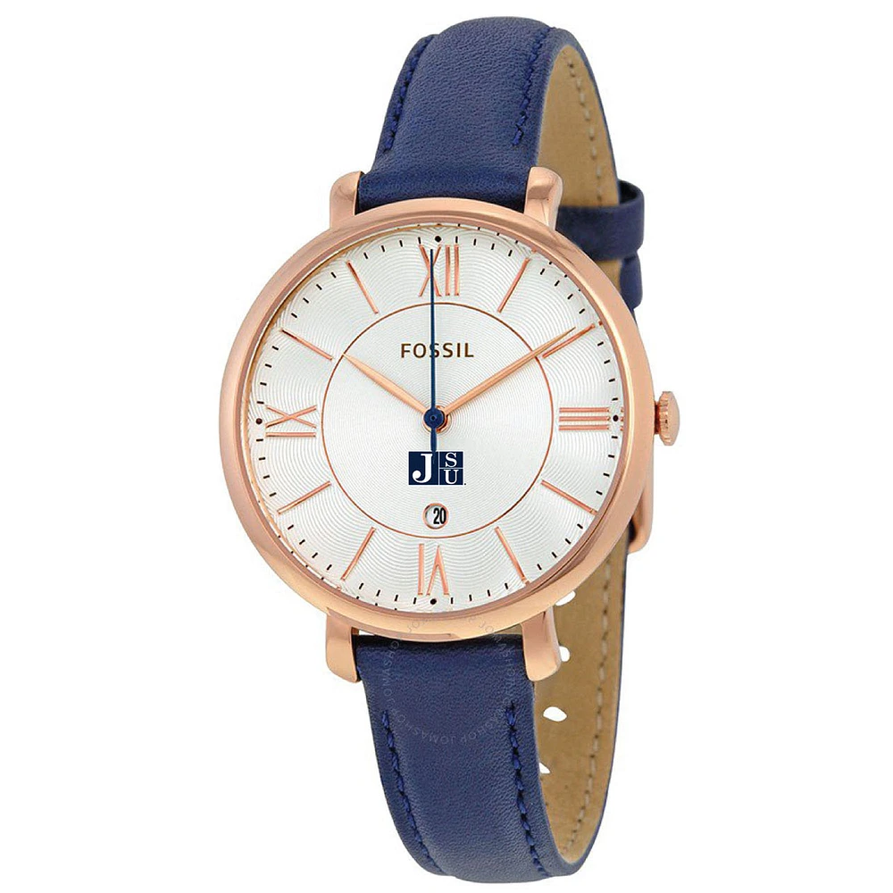 Women's Fossil Jackson State Tigers Jacqueline Leather Watch