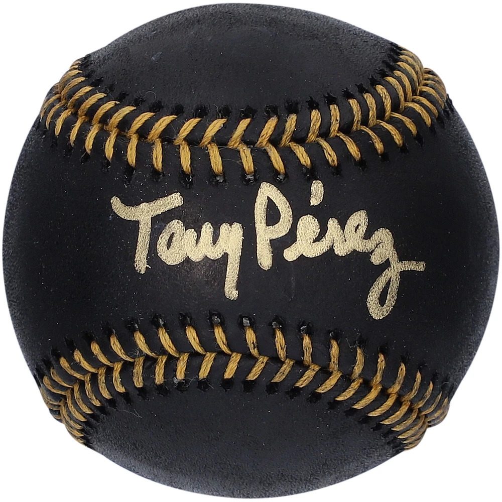 Tony Perez Cincinnati Reds Autographed Rawlings Black Leather Baseball