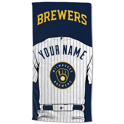 Milwaukee Brewers 30'' x 60'' Personalized Beach Towel