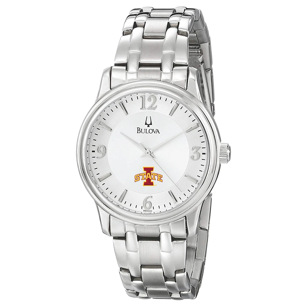 Men's Bulova Silver Iowa State Cyclones