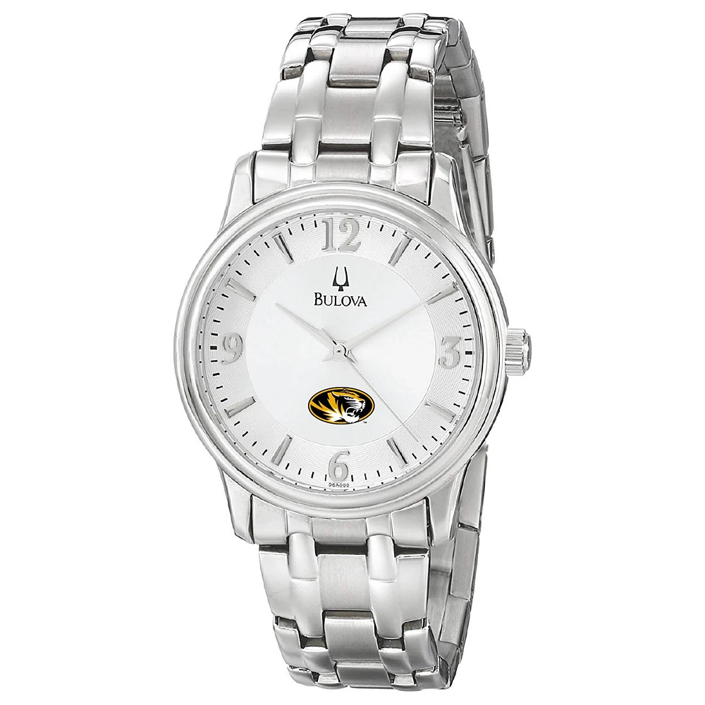 Men's Bulova Silver Missouri Tigers