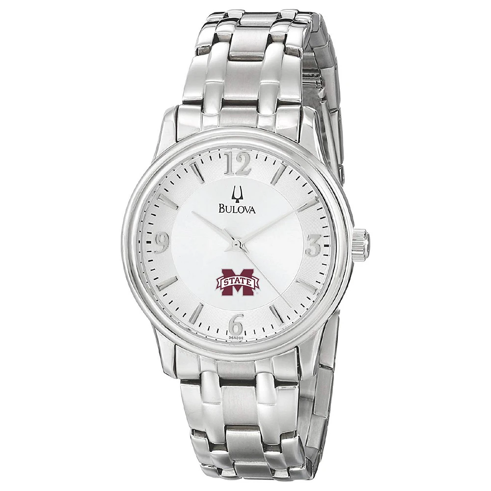 Men's Bulova Silver Mississippi State Bulldogs