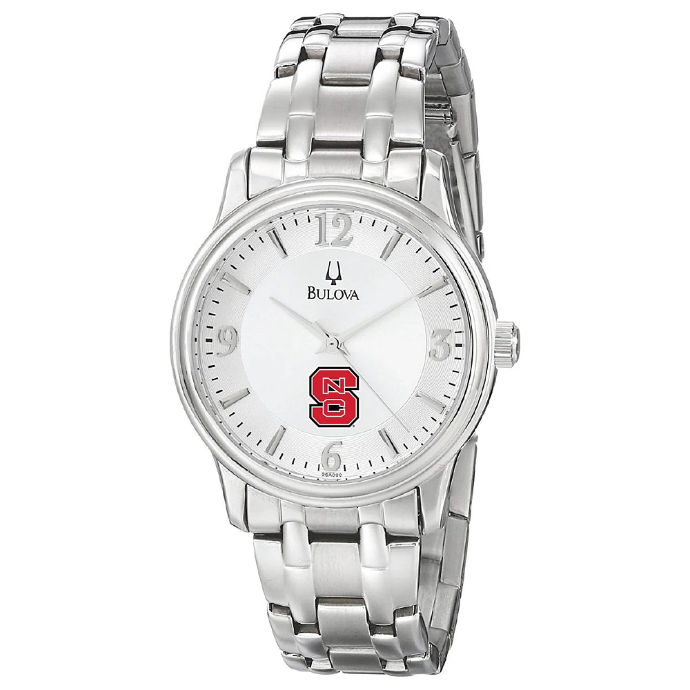 Men's Bulova Silver NC State Wolfpack
