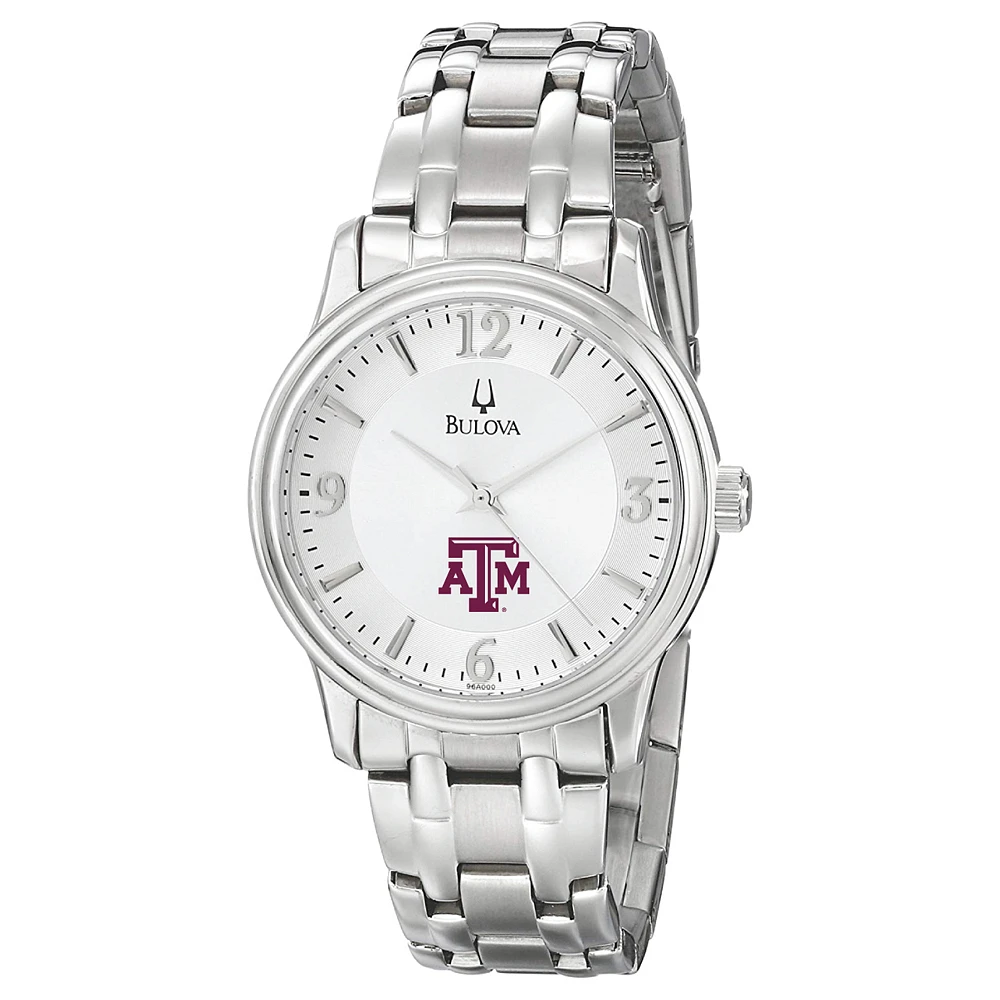 Men's Bulova Silver Texas A&M Aggies