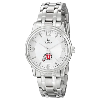 Men's Bulova Silver Utah Utes