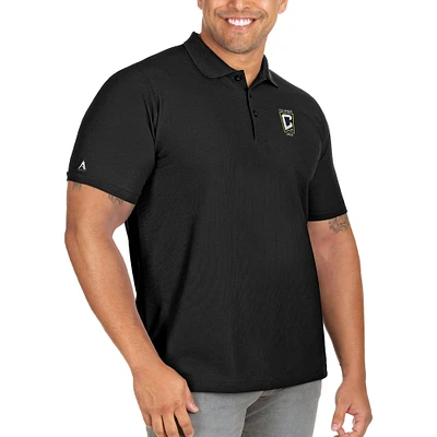 Men's Antigua Black Columbus Crew Big & Tall Legacy Polo