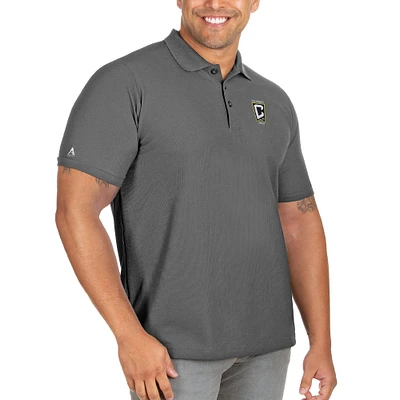 Men's Antigua Gray Columbus Crew Big & Tall Legacy Polo