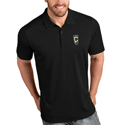 Men's Antigua Black Columbus Crew Team Tribute Polo