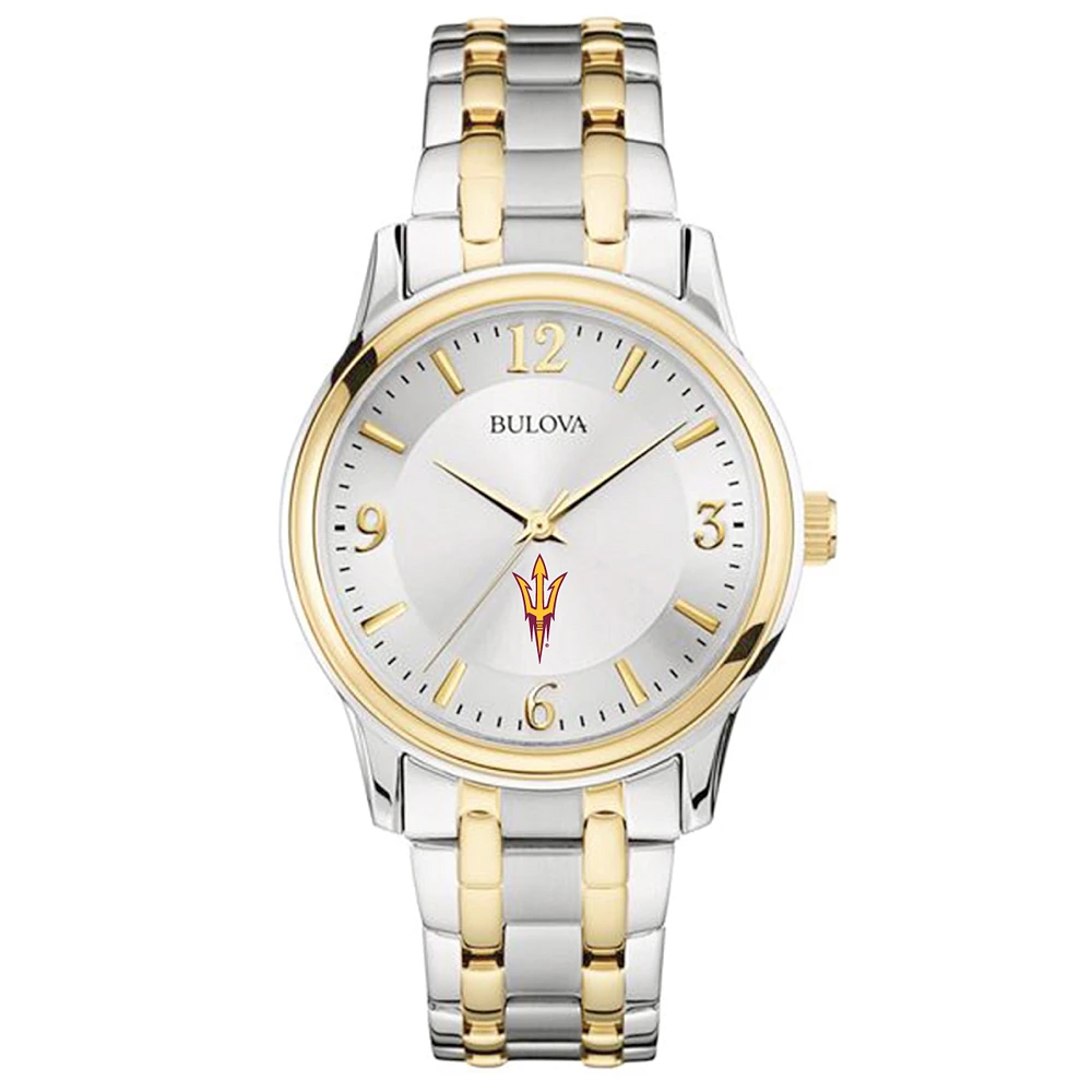 Bulova Silver/Gold Arizona State Sun Devils Classic Two-Tone Round Watch