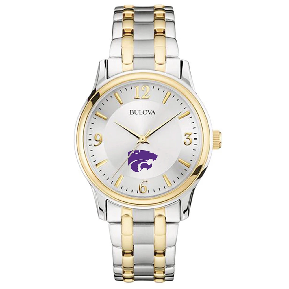 Bulova Silver/Gold Kansas State Wildcats Classic Two-Tone Round Watch