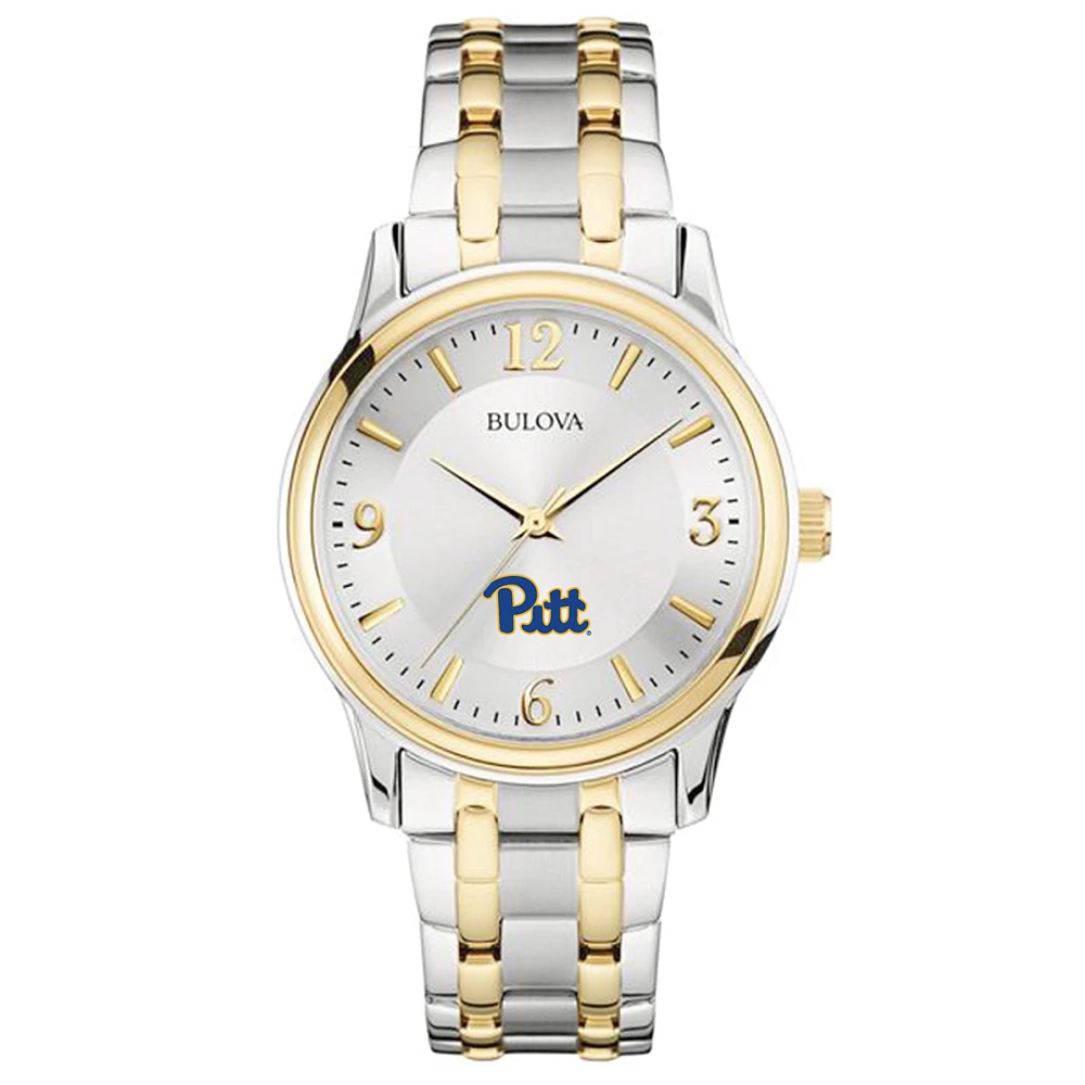 Bulova Silver/Gold Pitt Panthers Classic Two-Tone Round Watch