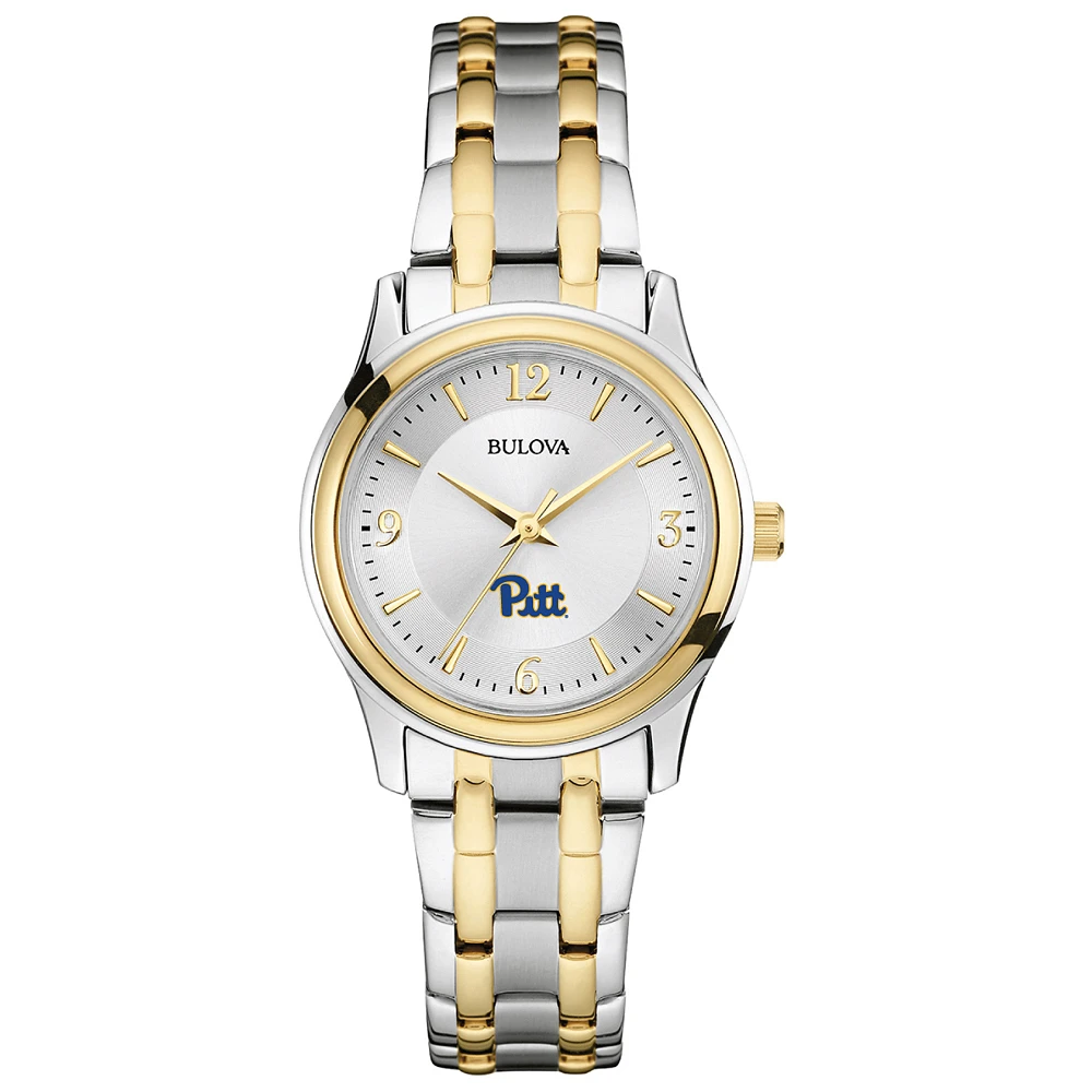 Women's Bulova Silver/Gold Pitt Panthers Classic Two-Tone Round Watch