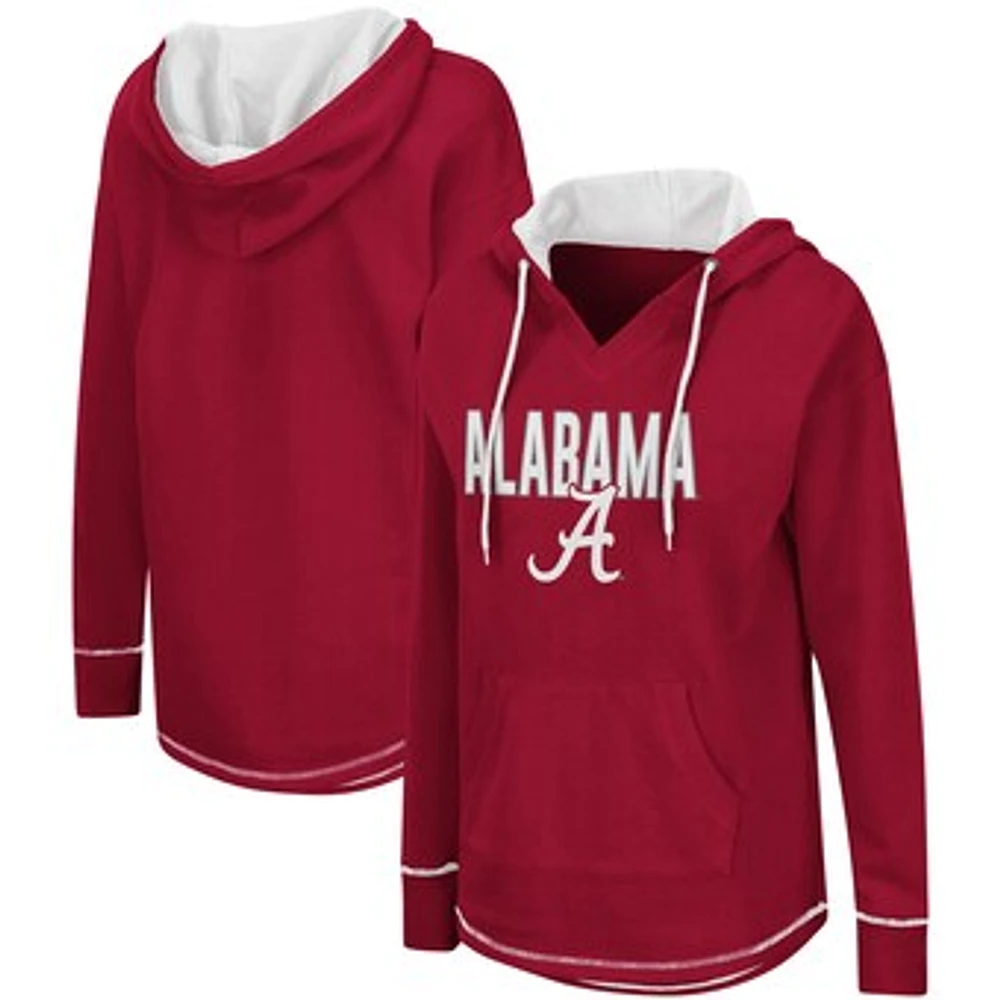 Women's Colosseum Crimson Alabama Tide Tunic Pullover Hoodie