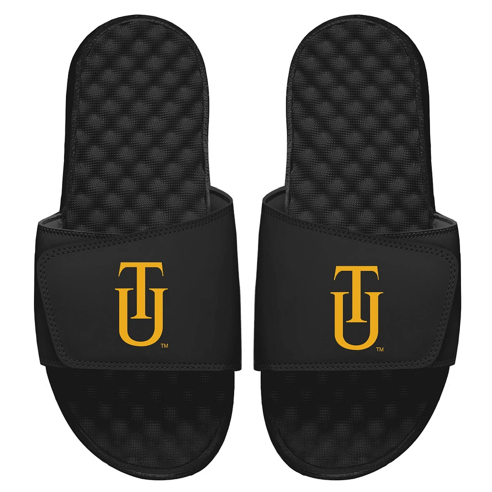 Men's ISlide Black Tuskegee Golden Tigers Logo Slide Sandals