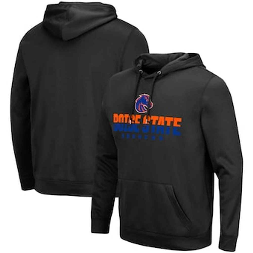 Men's Colosseum Black Boise State Broncos Lantern Pullover Hoodie