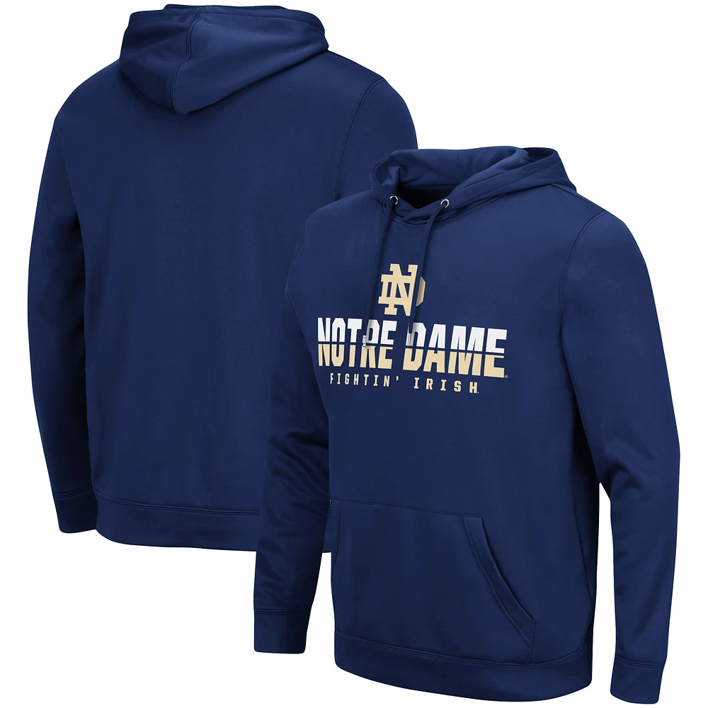 Men's Colosseum Navy Notre Dame Fighting Irish Lantern Pullover Hoodie