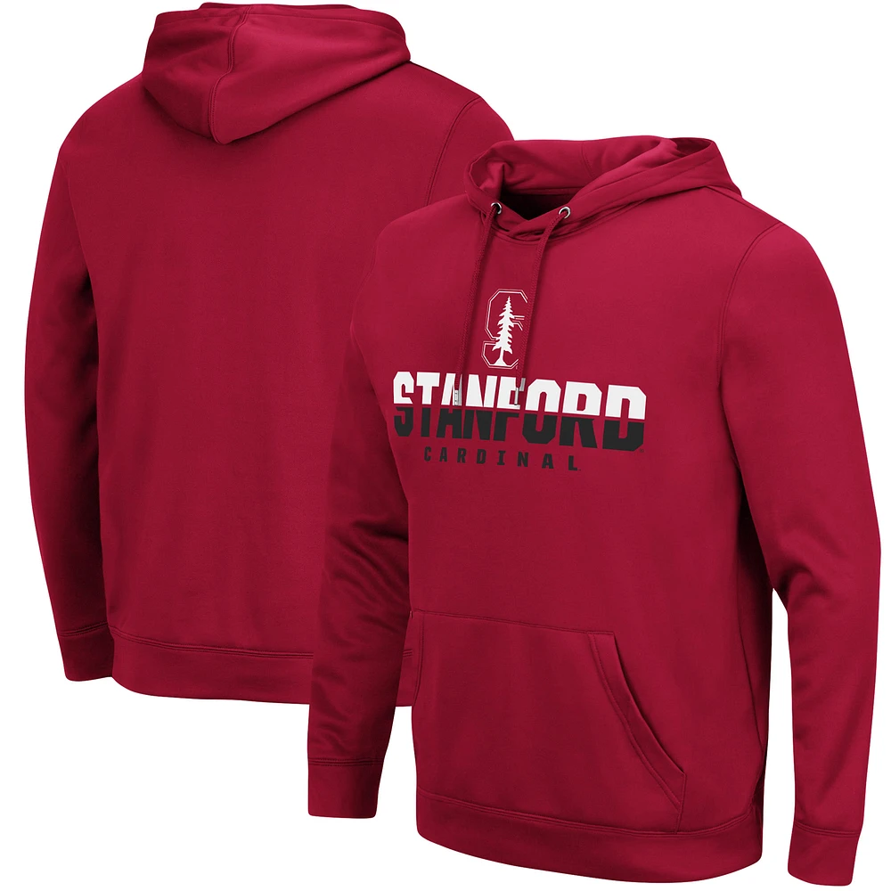 Men's Colosseum Cardinal Stanford Lantern Pullover Hoodie