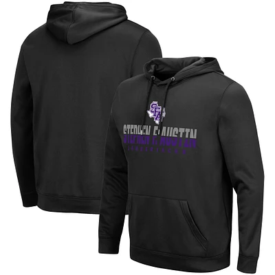 Men's Colosseum Black Stephen F Austin Lumberjacks Lantern Pullover Hoodie
