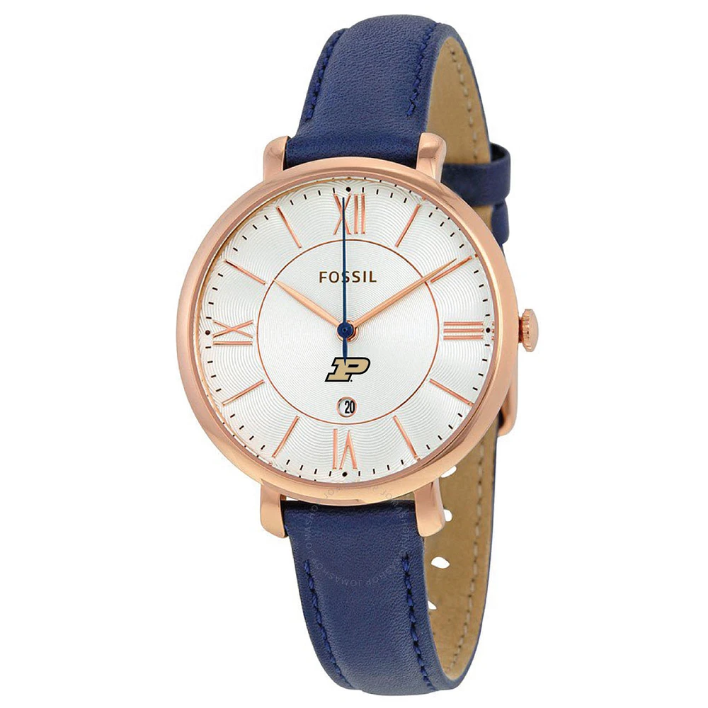 Women's Fossil Purdue Boilermakers Jacqueline Leather Watch