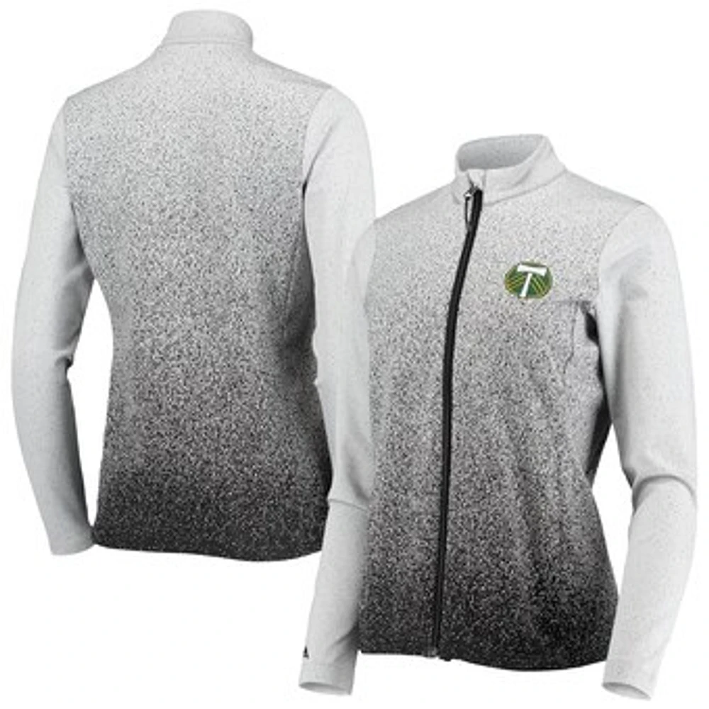 Women's Antigua White/Black Portland Timbers Guide Full-Zip Jacket