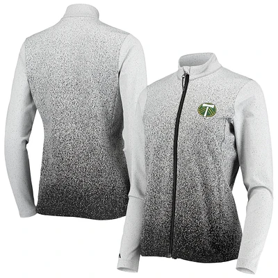 Women's Antigua White/Black Portland Timbers Guide Full-Zip Jacket