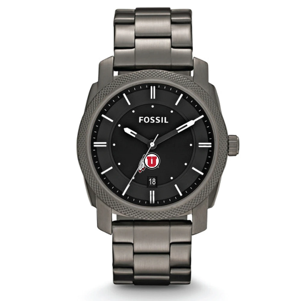 Fossil Utah Utes Machine Smoke Stainless Steel Watch