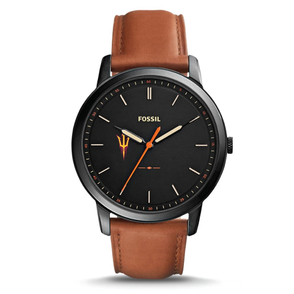 Fossil Arizona State Sun Devils The Minimalist Slim Leather Watch