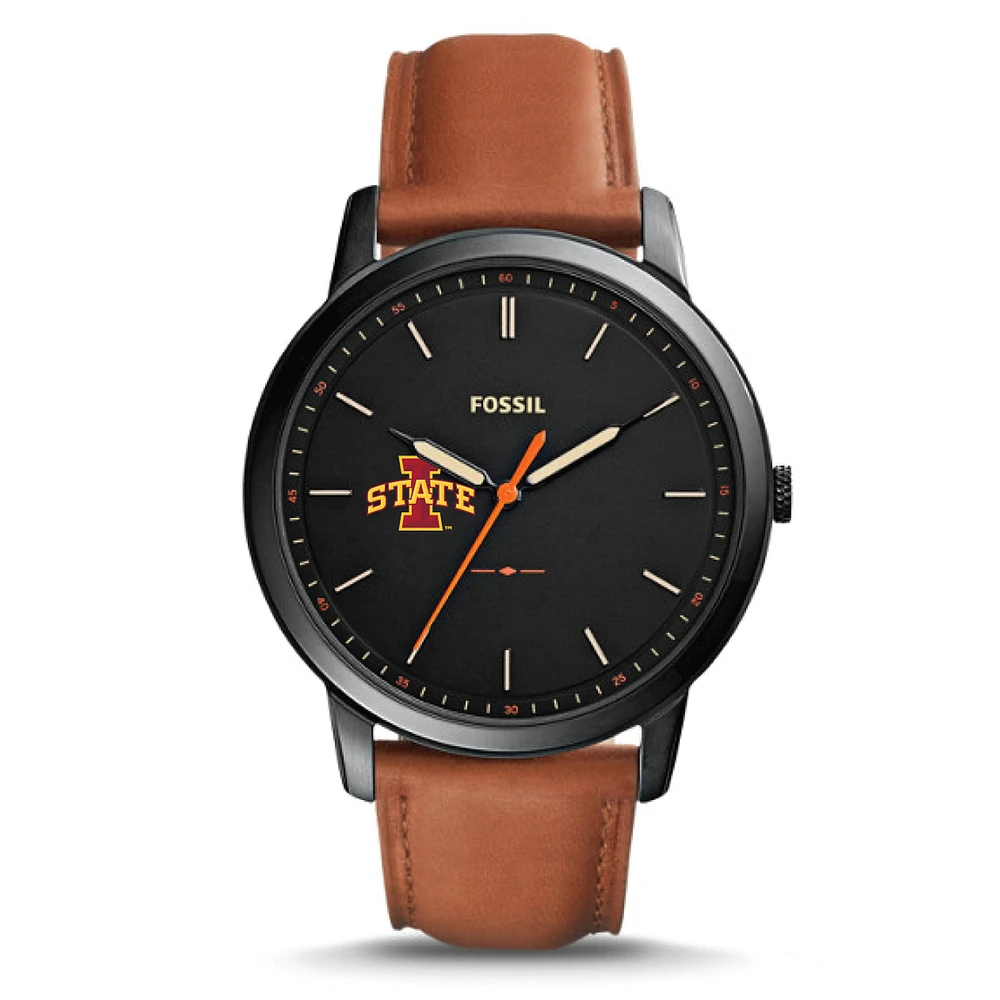 Fossil Iowa State Cyclones The Minimalist Slim Leather Watch