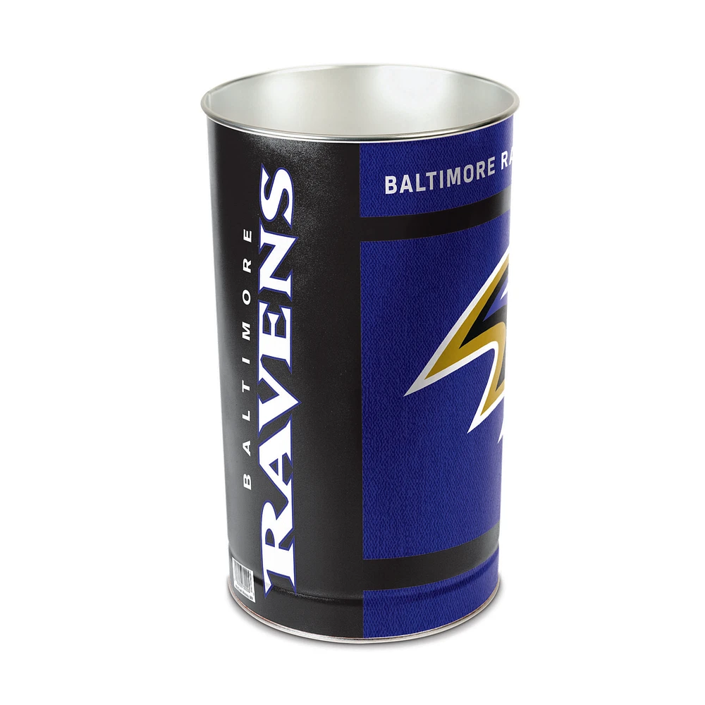WinCraft Baltimore Ravens 15'' Tapered Wastebasket