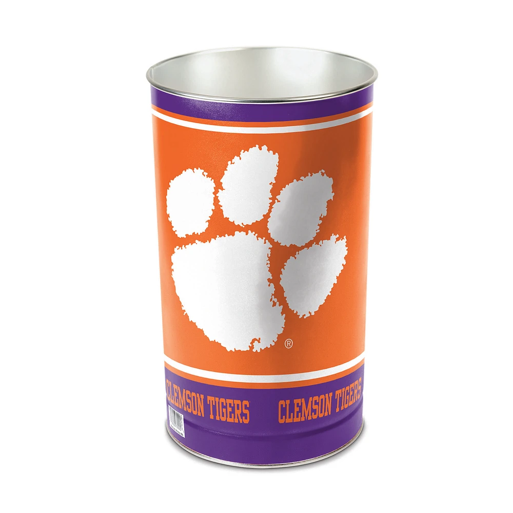 WinCraft Clemson Tigers 15'' Tapered Wastebasket