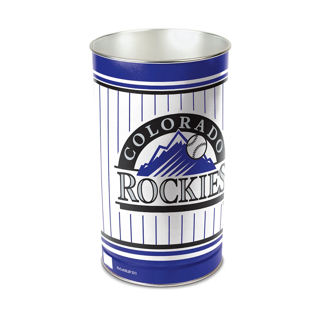 WinCraft Colorado Rockies 15'' Tapered Wastebasket