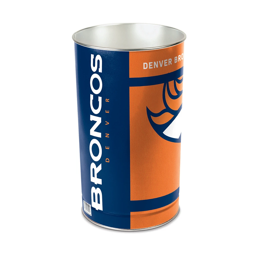 WinCraft Denver Broncos 15'' Tapered Wastebasket