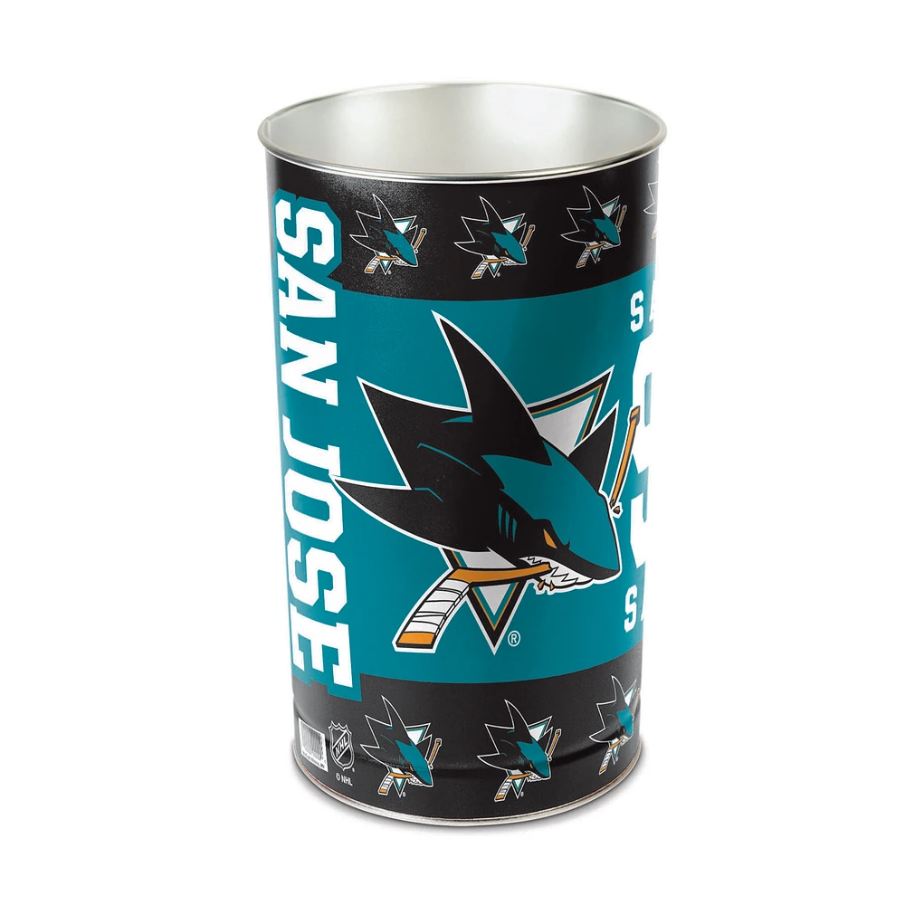 WinCraft San Jose Sharks 15'' Tapered Wastebasket