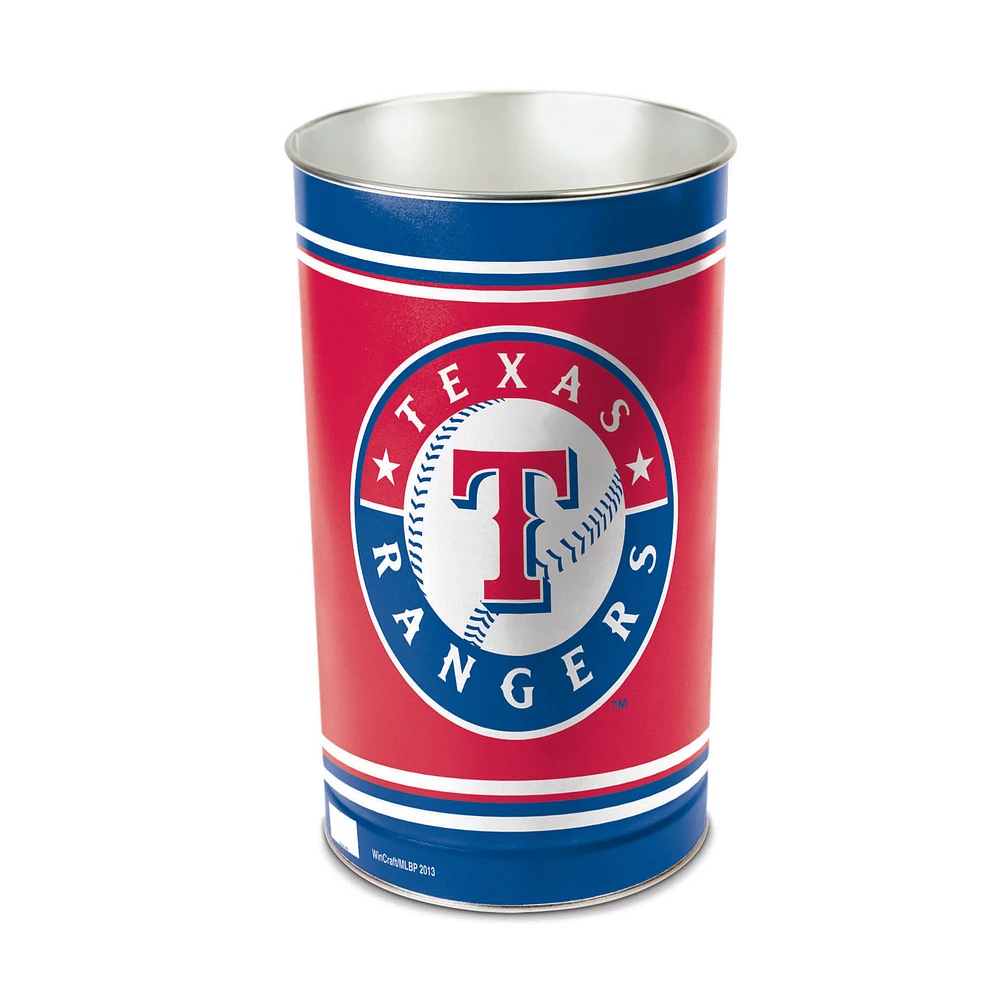 WinCraft Texas Rangers 15'' Tapered Wastebasket