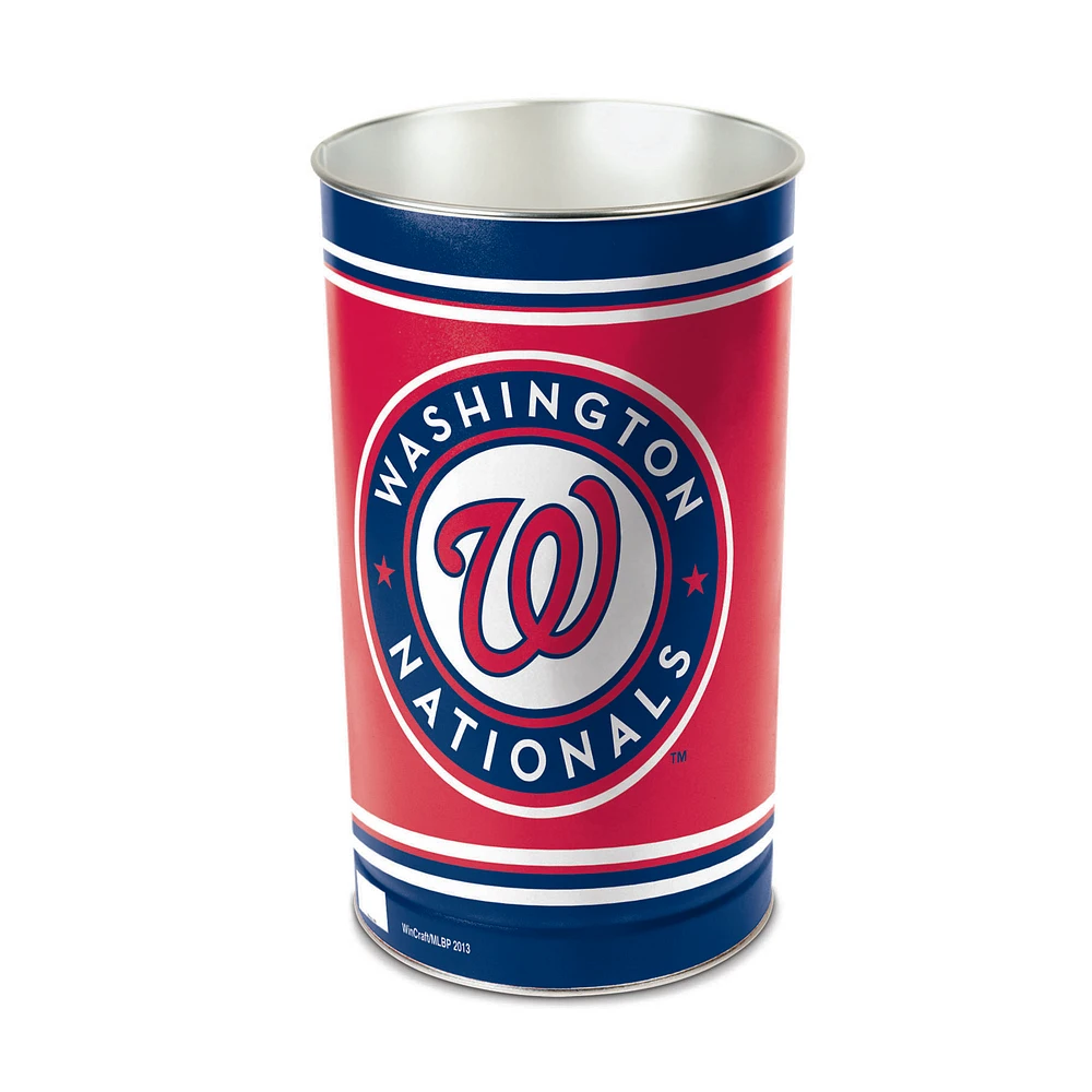 WinCraft Washington Nationals 15'' Tapered Wastebasket