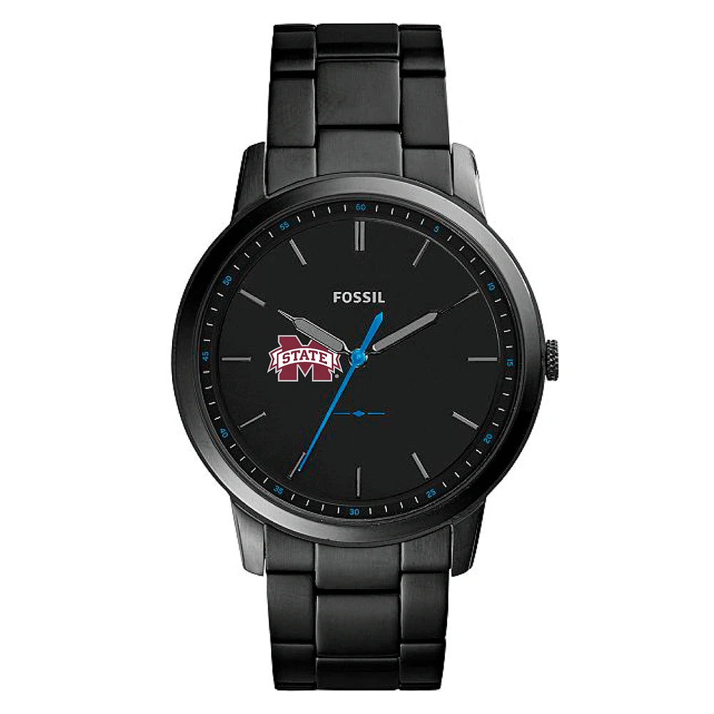 Fossil Mississippi State Bulldogs The Minimalist Slim Stainless Steel Watch