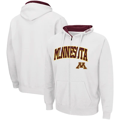 Men's Colosseum Minnesota Golden Gophers Arch & Logo 3.0 Full-Zip Hoodie