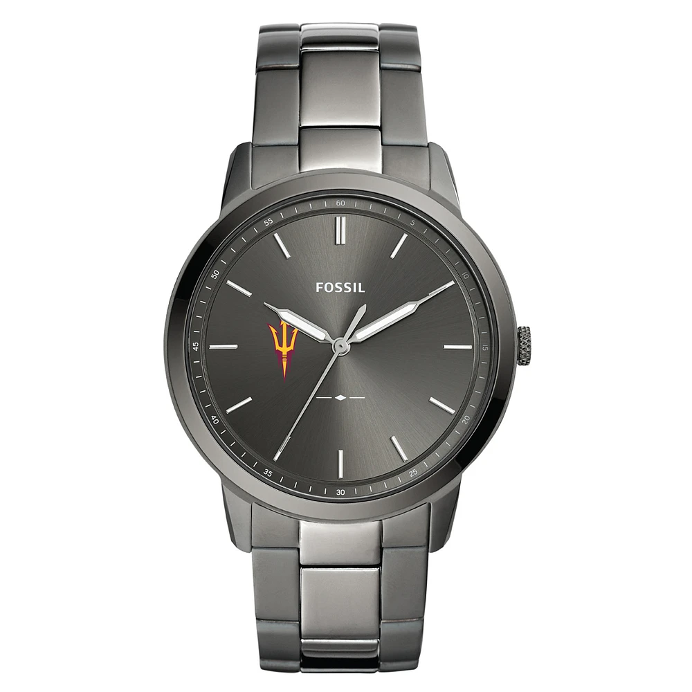 Men's Fossil Arizona State Sun Devils The Minimalist Three-Hand Smoke Watch