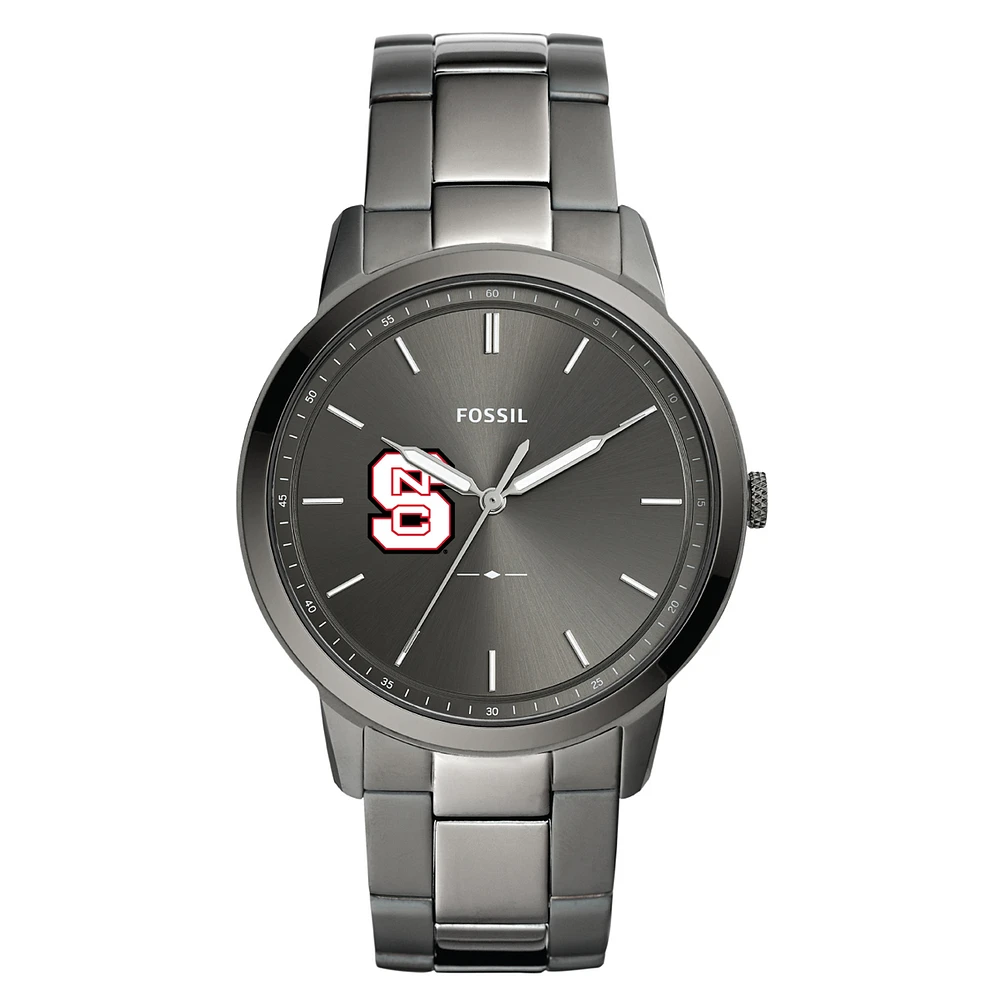 Men's Fossil NC State Wolfpack The Minimalist Three-Hand Smoke Watch