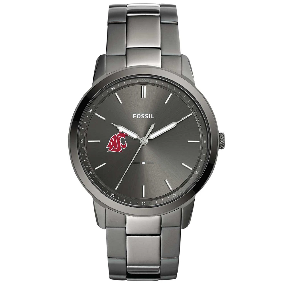 Men's Fossil Washington State Cougars The Minimalist Three-Hand Smoke Watch