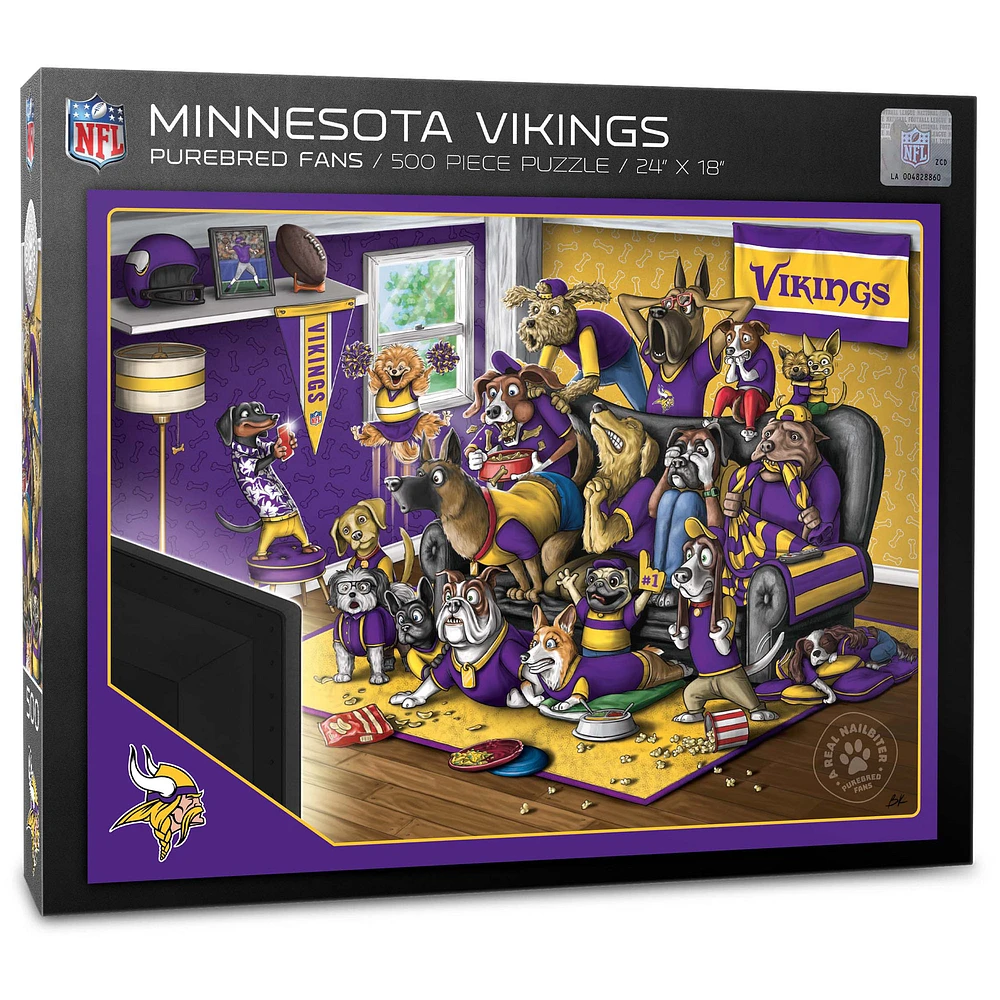 Minnesota Vikings Purebred Fans 18'' x 24'' A Real Nailbiter 500-Piece Puzzle