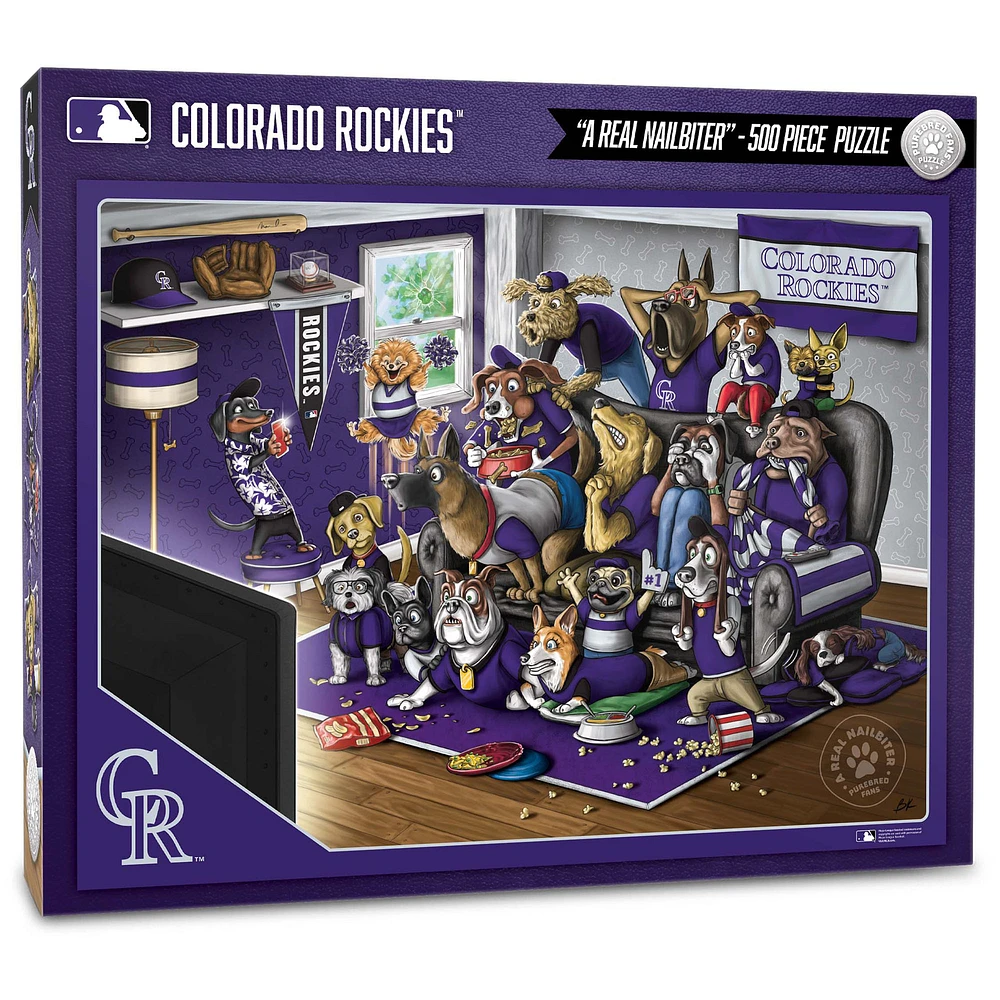 Colorado Rockies Purebred Fans 18'' x 24'' A Real Nailbiter 500-Piece Puzzle